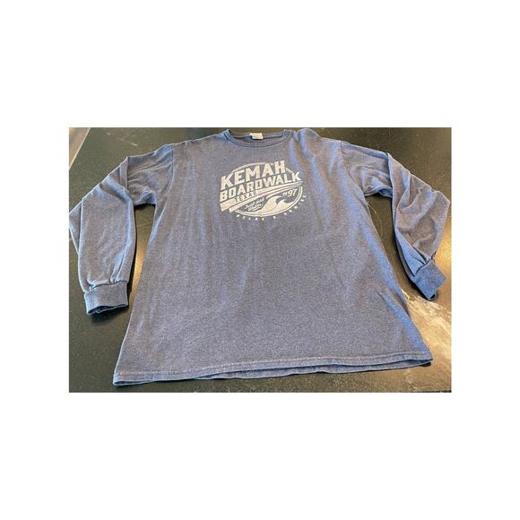 KEMAH Boardwalk L/S tee Texas Lg Heather Blue - Picture 2 of 5